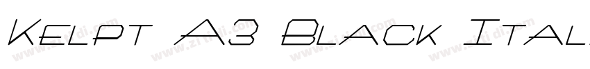 Kelpt A3 Black Itali字体转换